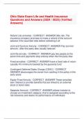 Ohio State Exam Life and Health Insurance Questions and Answers &lpar;2024 &sol; 2025&rpar; &lpar;Verified  Answers