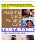 MATERNAL CHILD NURSING 6TH EDITION McKinney TESTBANK COMPLETE UPDATED ALL CHAPTERS COVERED QUESTIONS AND CORRECT ANSWERS 100&percnt; PASS GUARANTEED WITH DETAILED SOLUTIONS & APPROVED 2023