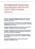 Ohio Health and life insurance exam Exam Package deal