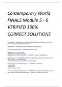 Contemporary World FINALS Module 5 - 6 VERIFIED 100&percnt; CORRECT SOLUTIONS