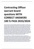 warrant board questions WITH CORRECT ANSWERS 100 % PASS 2023/2024