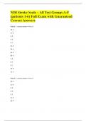 NIH Stroke Scale &ndash; All Test Groups A-F &lpar;patients 1-6&rpar; Full Exam with Guaranteed Correct Answers 