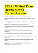 EXSS 175 Final Exam Questions with Correct Answers 