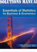 SOLUTIONS MANUAL for Essentials of Statistics for Business and Economics, 10th Edition Jeffrey D. Camm, James J. Cochran, Michael J. Fry, Jeffrey W. Ohlmann, David R. Anderson,  