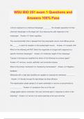 WSU Biology 251 Bundled Exams Questions and Answers 100&percnt; Verified and Updated &vert; Graded A