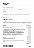 AQA A LEVEL MATHEMATICS QUESTION PAPER 1 2023 &lbrack;7357&sol;1&rsqb;