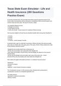 Texas State Exam Simulator - Life and Health Insurance (200 Questions Practice Exam).