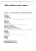 TEST Sterile Processing Chapter 5 Questions and Answers 100% correct