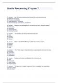 Sterile Processing Chapter 7 Questions and Answers 2024