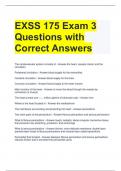  EXSS 175 Exam 3 Questions with Correct Answers