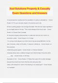 Xcel Solutions Property & Casualty Exam Questions and Answers