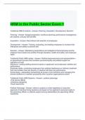 HRM in the Public Sector Exam 1 Questions and Answers (Graded A)