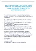 2024 ATI LEADERSHIP PROCTORED LATEST VERSION -ATI LEADERSHIP PROCTORED EXAM QUESTIONS AND DETAILED ANSWERS BRAND NEW!!