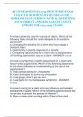 ATI FUNDAMENTALS 2019 PROCTORED EXAM  AND ATI FUNDAMENTALS RETAKE GUIDE 2  VERSIONS EACH VERSION WITH 80 QUESTIONS  AND CORRECT ANSWERS AGRADE LATEST  UPDATE FOR 2023-2024 EXAMS&period;