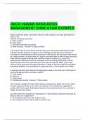 DECA HUMAN RESOURCES MANAGEMENT (HRM) EXAM EXAMPLE QUESTIONS AND ANSWERS