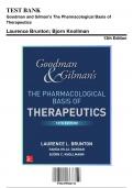 Test Bank for Goodman and Gilman's The Pharmacological Basis of Therapeutics, 13th Edition by Brunton, 9781259584732, Covering Chapters 1-71 | Includes Rationales