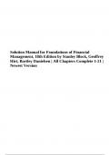 Solution Manual for Foundations of Financial Management, 18th Edition by Stanley Block, Geoffrey Hirt, Bartley Danielsen | All Chapters Complete 1-21 | Newest Version