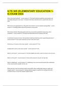 ILTS 305 (ELEMENTARY EDUCATION 1-6) EXAM 2024