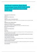 Gold Book Louisiana State Board Cosmetology Exam QUESTIONS WITH COMPLETE VERIFIED SOLUTIONS 2024&sol;2025