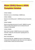 N234 (SDSU) Exam 2 With Complete Solution