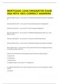 MORTGAGE LOAN ORIGINATOR EXAM 2024 WITH 100% CORRECT ANSWERS