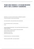 PUBH 6003 Weeks 1-10 exam review
