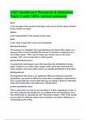C431 Healthcare Research & Statistics Topic 2 with 100&percnt; correct answers