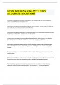  CPCU 520 EXAM 2024 WITH 100% ACCURATE SOLUTIONS