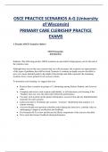 OSCE PRACTICE SCENARIOS A-G (University  of Wisconsin) PRIMARY CARE CLERKSHIP PRACTICE EXAMS
