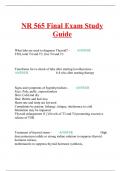 NR 565 Final Exam Study Guide