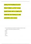 {NGN} PN PHARMACOLOGY PROCTORED LATEST EXAM QUESTIONS WITH COMPLETE VERIFIED RATIONALES AND ANSWERS 2023/2024