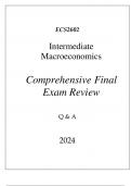 (UNISA) ECS2602 INTERMEDIATE MACROECONOMICS COMPREHENSIVE FINAL exam