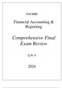 (UNISA) FAC1601 FINANCIAL ACCOUNTING & REPORTING COMPREHENSIVE FINAL EXAM