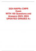 2024 NAPRx CNPR Exam WITH 160 Questions and Answers 2023- 2024 UPDATED  GRADED A+ 