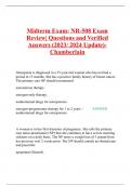 Midterm Exam&colon; NR508 Exam Review&vert; Questions and Verified Answers &lpar;2023&sol; 2024 Update&rpar;- Chamberlain