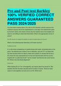 Pre and Post test Barkley 100% VERIFIED CORRECT  ANSWERS GUARANTEED  PASS 2024/2025