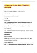 N234 STUDY GUIDE WITH COMPLETE SOLUTION