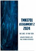 TMN3701 Assignment 2 2024 | Due 9 May 2024