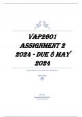 VAP2601 Assignment 2 2024 - DUE 8 May 2024
