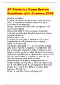 AP Statistics Exam Review Questions with Answers 2024.