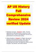 AP US History Full Comprehensive Review 2024 verified Update