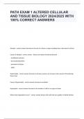 Path Exam 1 Altered Cellular and Tissue Biology