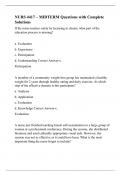 NURS 4417 &ndash; MIDTERM Questions with Complete Solutions
