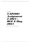 VAP2601 Assignment 2 2024 - DUE 8 May 2024