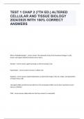 Test 1 Chap 2 &lpar;7th Ed&period;&rpar; Altered Cellular and Tissue Biology