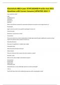 Electrolysis IBEC&plus;Laser STATE BOARD Practice test 2023 Questions with Correct Answers&vert;UPDATED 2024 &excl;&excl;&excl;