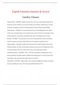 English Literature Question & Answer Geofrey Chaucer