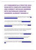 ATI FUNDAMENTALS PROCTOR 2024 EXAM WITH COMPLETE QUESTIONS  AND CORRECT DETAILED ANSWERS  WITH RATIONALES (VERIFIED  ANSWERS) |ALREADY GRADED A