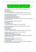 ATC Basics Exam Questions And Answers Solved 100&percnt; Correct&excl;&excl;&excl;