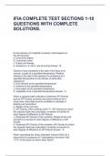 IFIA COMPLETE TEST SECTIONS 1-10 QUESTIONS WITH COMPLETE SOLUTIONS.